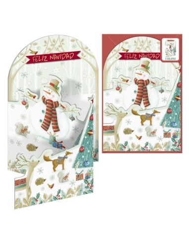 CHRISTMAS DOHE 115x170 MUÑECO DE NIEVE - Pack de 6 unidades