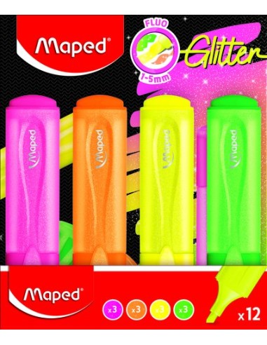ROTUL. FLUOR MAPED NEON GLITTER EXP.12