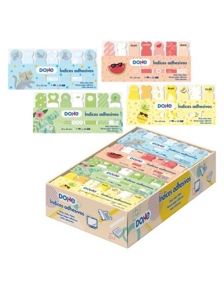 BANDERITAS ADH. DOHE FORMAS EXP.36 SET