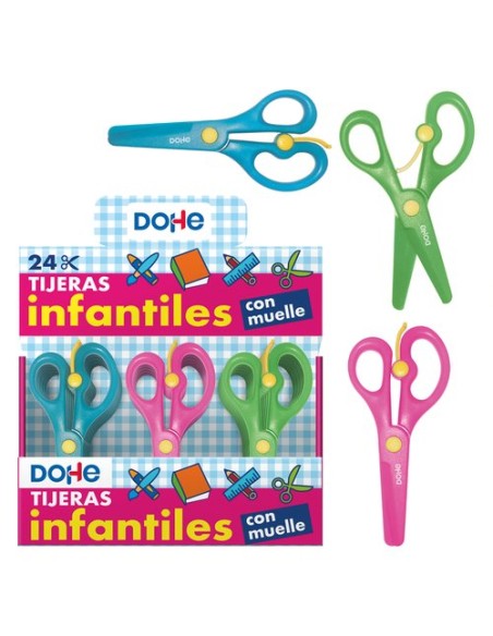 TIJERA ESCOLAR DOHE CON MUELLE EXP.24