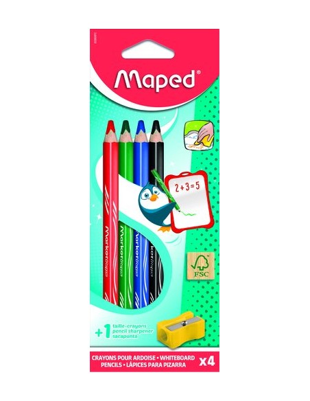 LAPIZ MARCADOR MAPED PIZARRA SET 5 PZS