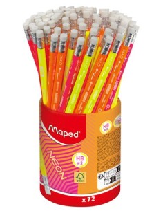 LAPICES MAPED GRAFITO NEON B/72