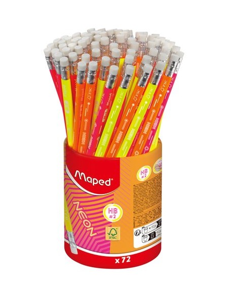 LAPICES MAPED GRAFITO NEON B/72