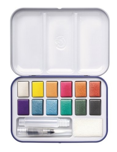 ESTUCHE METALICO ACUARELAS 12 COLORES METALIZADOS STAEDTLER 888M M12-C