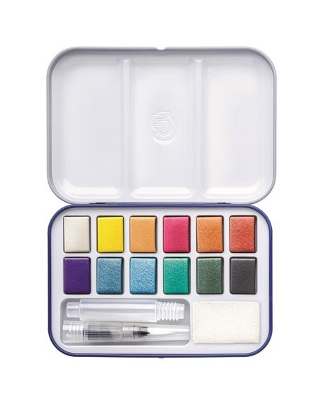 ESTUCHE METALICO ACUARELAS 12 COLORES METALIZADOS STAEDTLER 888M M12-C