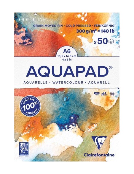 BLOC DIBUJO CLAIR. GOLDLINE ENCOL. A6 30 - Pack de 3 unidades