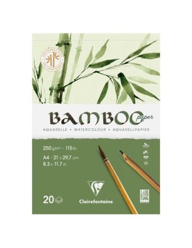 BLOC DIBUJO CLAIR. BAMBOO AQUA. A4 250g - Pack de 4 unidades