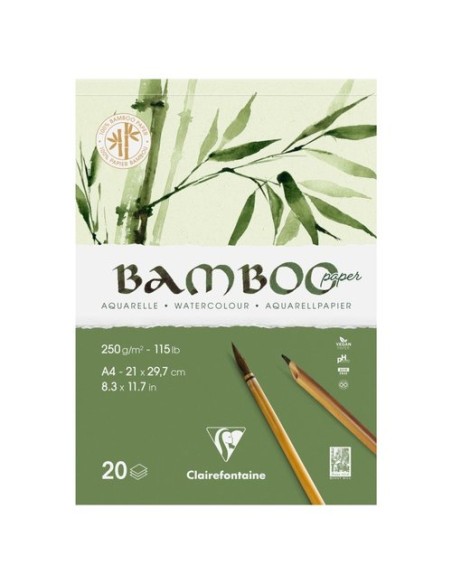 BLOC DIBUJO CLAIR. BAMBOO AQUA. A4 250g - Pack de 4 unidades