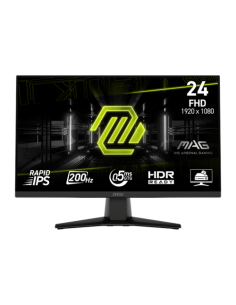 MSI MONITOR MAG 242F. 23.8 RAPID IPS FLAT. 1920X1080. 200HZ. NEGRO