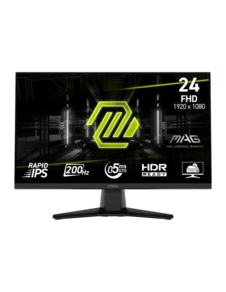 MSI MONITOR MAG 242F. 23.8 RAPID IPS FLAT. 1920X1080. 200HZ. NEGRO