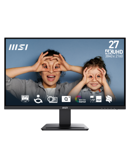 MSI MONITOR PRO MP273U. 27 (69 cm). PLANO. IPS. 3840X2160 (UHD). 16:09. 60HZ. NEGRO