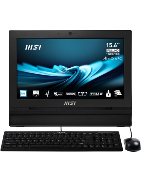 MSI AIO PRO AP162T ADL-042XEU. 15.6 IPS TACTIL. N100. DDR4 8GB. SSD 256GB. SIN S.O.SIN TECL+RAT. NEGRO
