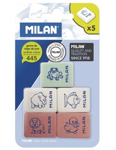 GOMA BORRAR MILAN 445 FLEXIBLE BLISTER 5