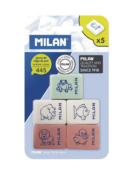 GOMA BORRAR MILAN 445 FLEXIBLE BLISTER 5