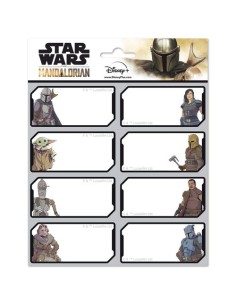 ETIQUETA ESCOLAR ERIK 8x4 THE MANDALORIA