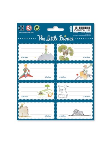 ETIQUETA ESCOLAR ERIK 15,8x20 EL PRINCIP - Pack de 10 unidades
