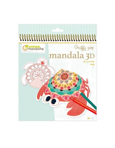 BLOC MANDALA CLAIR. MAND.3D ANIMALES MAR