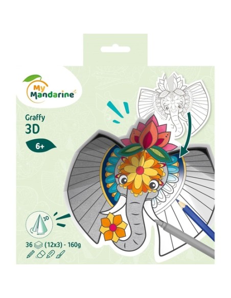 BLOC MANDALA CLAIR. MAND.3D ANIMALES SAB