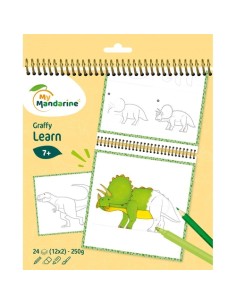 BLOC CLAIR. MANDARINE DINOSAURIOS