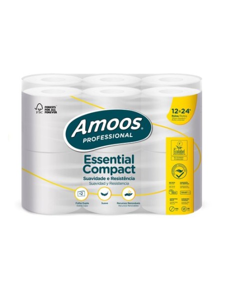 PAPEL HIGIENICO AMOOS PROF.  2 CAPAS 35M - Pack de 12 unidades