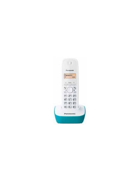 KX-TG1611 Teléfono DECT Identificador de llamadas Turquesa, Blanco