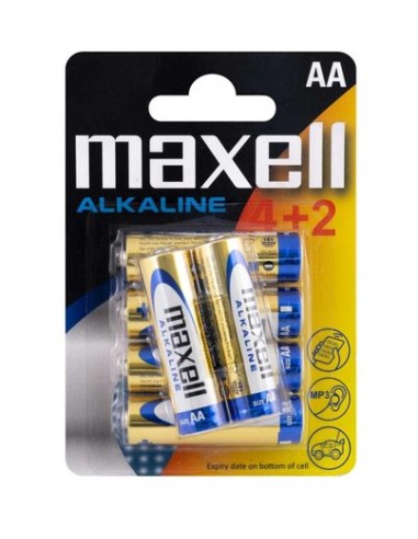 PILAS ALCALINA MAXELL LR06 BLISTER 4+2