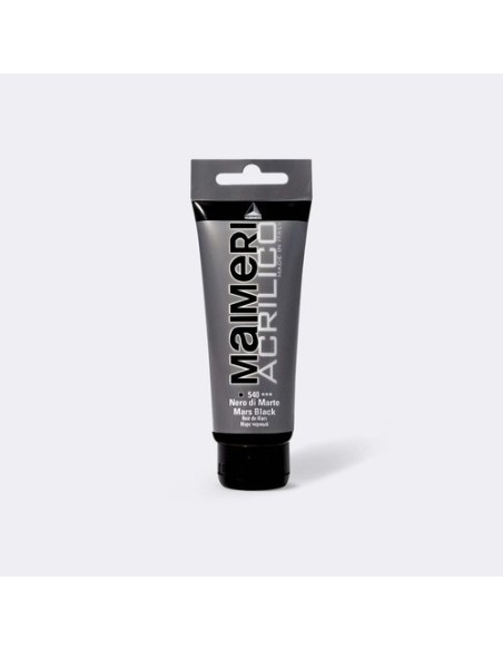 PINTURA ACRIL.MAIMERI 75 ml NEGRO M. - Pack de 3 unidades
