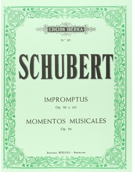 Impromptus Op90 y Op142 Momentos musicales Op94