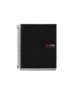 BLOC MR NB-6 mic.PP A6 150h CD.5 NEGRO - Pack de 5 unidades