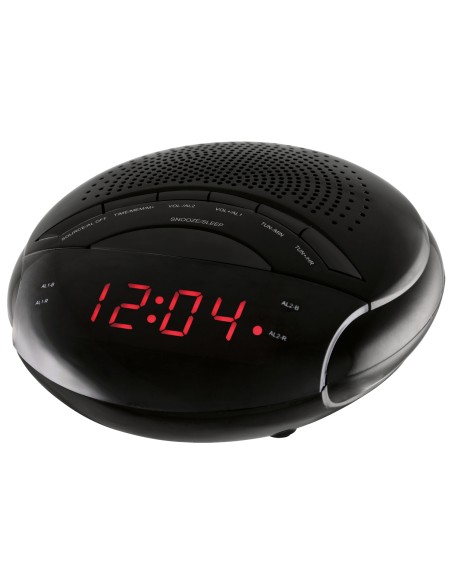 NVR-335DD radio Reloj Digital Negro