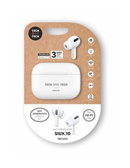 AURICULARES TECHONE SIUX.10 BLUET. BLANC
