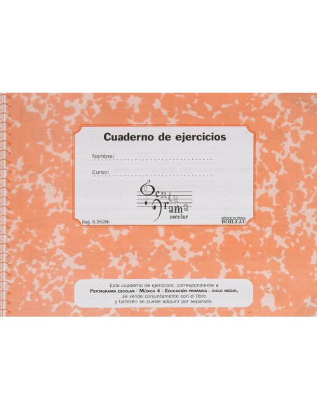 Pentagrama Escolar 4 CD Cuaderno de ejercicios C