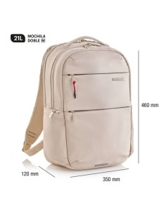 Mochila mediana bag to work color beige 35x46x12cm