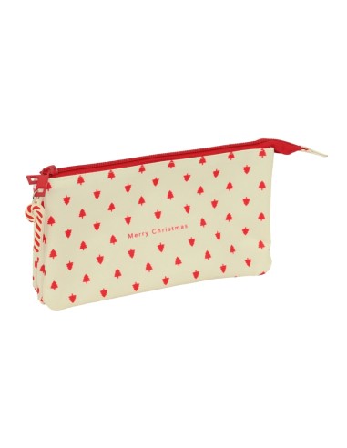 PORTATODO TRIPLE ARBOLITOS MERRY XMAS 22x12x3cm