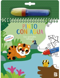 PINTO CON AGUA LOS ANIMALES SALVAJES