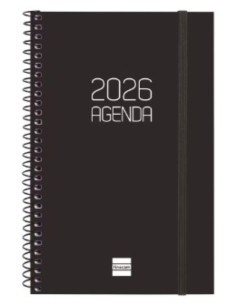 AGENDA ANUAL ESPIRAL 2026 OPAQUE E5 SVH NEGRO