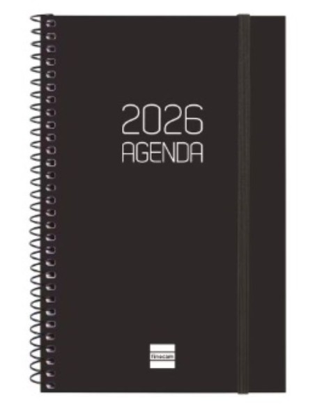 AGENDA ANUAL ESPIRAL 2026 OPAQUE E5 SVH NEGRO