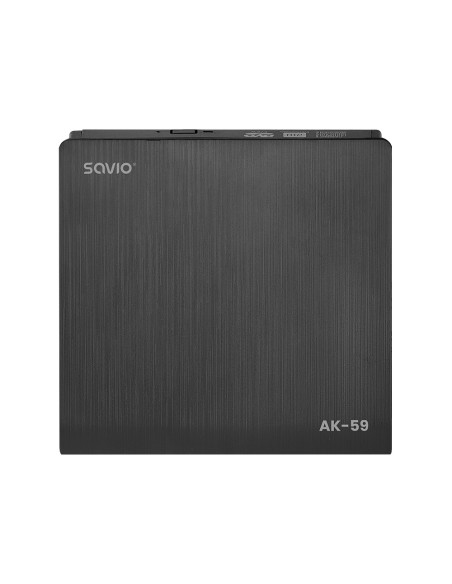 AK-59 External slim CD/DVD Recorder R/RW - USB-C/USB-A black unidad de disco óptico DVD±RW Negro