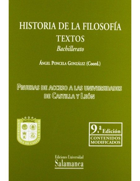 Historia filosofiatextosacceso a universidades Castilla y Leon