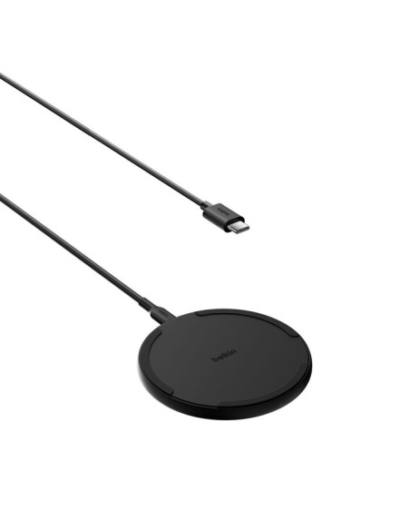 WIA012HQBK cargador de dispositivo móvil Smartphone Negro Corriente alterna Cargador inalámbrico Carga rápida Interior