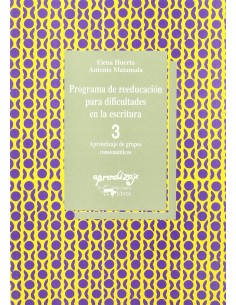 Programa de reeducacion para dificultades en la escritura Cuaderno 3 Aprendiza