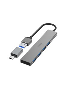 00200141 hub de interfaz USB 3.2 Gen 1 (3.1 Gen 1) Type-A 5000 Mbit/s Gris
