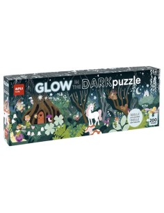 PUZZLE 200 PZ. APLI KIDS GLOW IN THE DARK BOSQUE