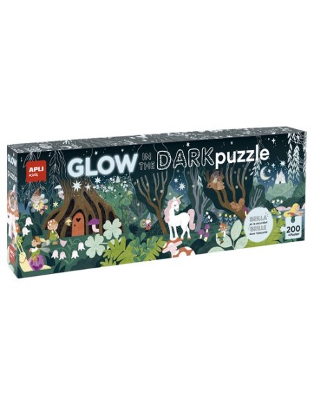PUZZLE 200 PZ. APLI KIDS GLOW IN THE DARK BOSQUE