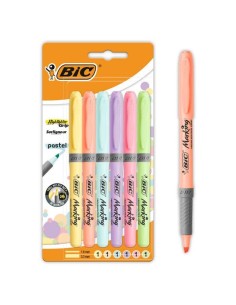 992561 marcador 6 pieza(s) Punta de cincel Azul claro, Verde claro, Naranja claro, Rosa claro, Violeta, Amarillo