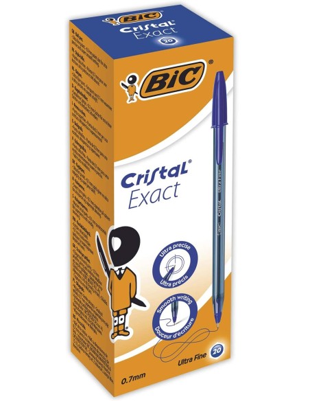 Cristal Exact Azul Bolígrafo Ultrafino 20 pieza(s)