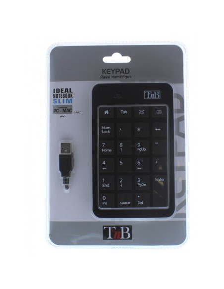 MPV1 teclado numérico Portátil USB Negro