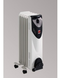 BR-10 calefactor eléctrico Interior Negro, Blanco 1000 W