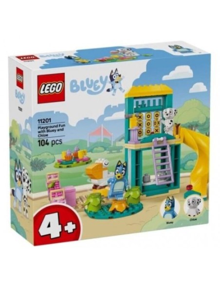 DIVERSION EN EL PARQUE DE JUEGOS CON BLUEY LEGO