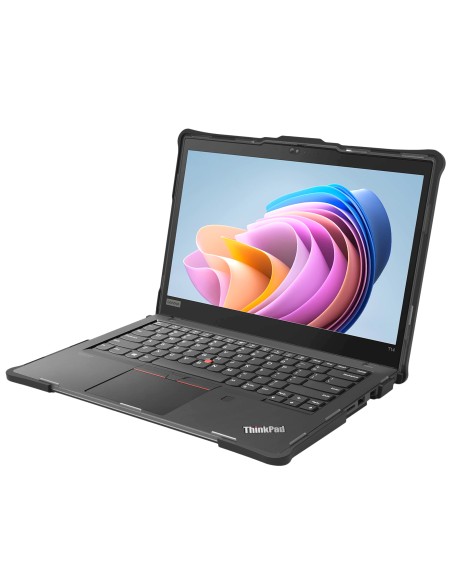 4Z71Q49392 maletines para portátil 35,6 cm (14") Bumper Negro, Transparente